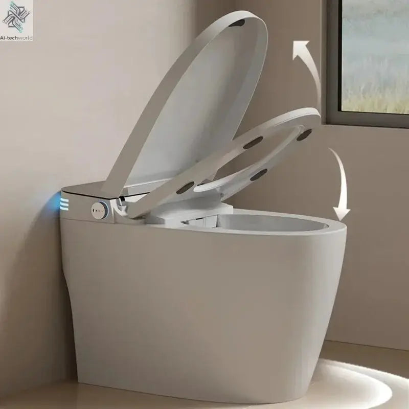 Smart Toilet, Automatic Intelligent WC Mode Bidet, S Trap, Modern Sanitary Ware, Auto Open Flush, with Remote Ai-TechWorld 