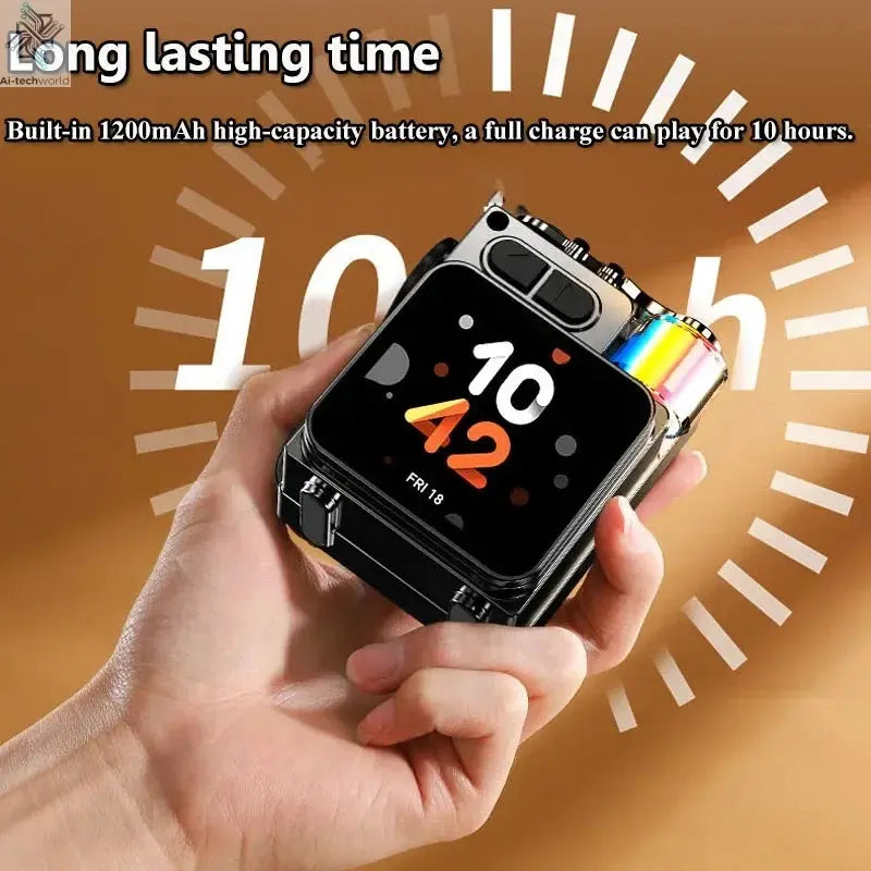 Smart Touch Screen Bluetooth Speaker Mini Portable Audio Player Wireless Handsfree Call MP3 Music Box Support TF Play APP Contro Ai-TechWorld 