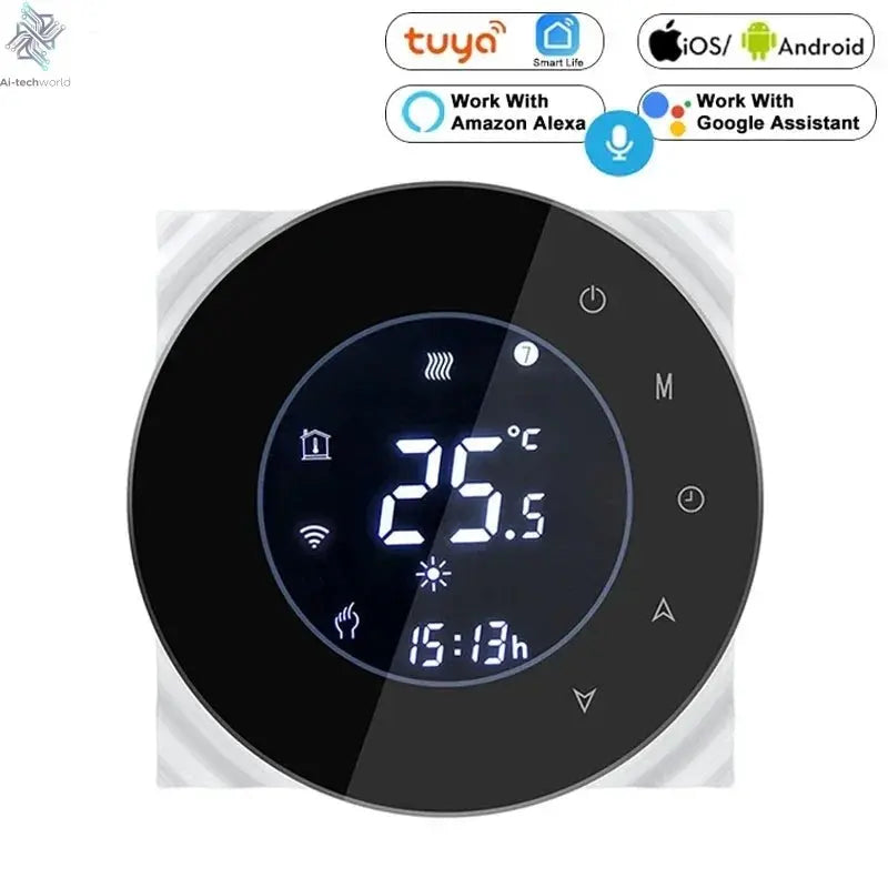 Smart WiFi Touchscreen Thermostat for Electric & Water Heating – Compatible with Google Home & Alexa - Ai - TechWorld