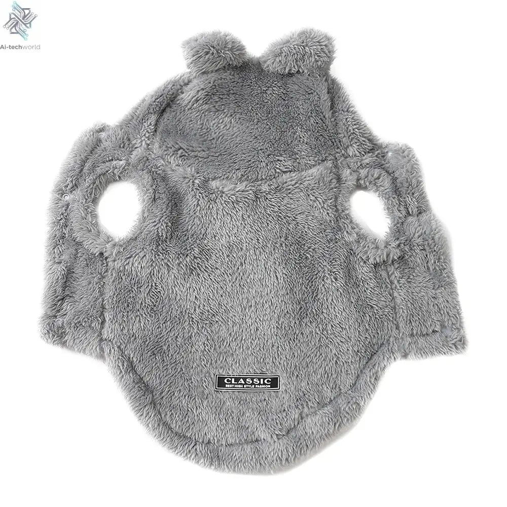 Soft Fleece Pet Dog Clothes Cute Hoodie Coat For Small Medium Dogs Cats Autumn Winter Puppy Hooded Jacket Sweater Pug Apparel Ai-TechWorld 