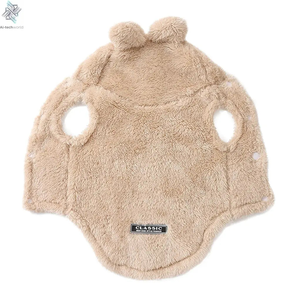 Soft Fleece Pet Dog Clothes Cute Hoodie Coat For Small Medium Dogs Cats Autumn Winter Puppy Hooded Jacket Sweater Pug Apparel Ai-TechWorld 