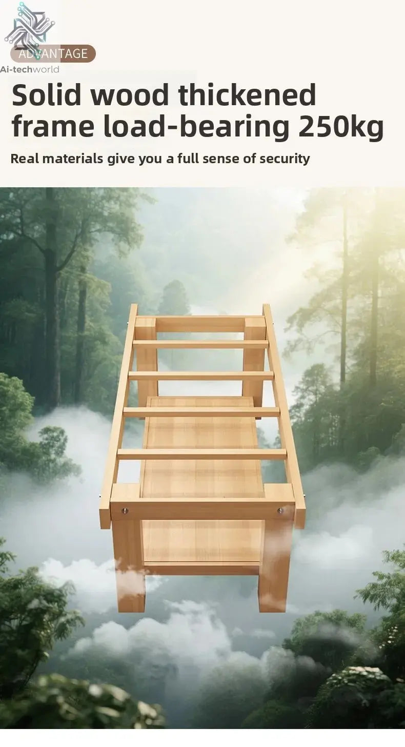 Solid Wood Massage Bed Beauty Salon Treatment Table Chinese Medicine Physiotherapy Thai Moxibustion Beauty Bed Lash Massage Bed Ai-TechWorld 