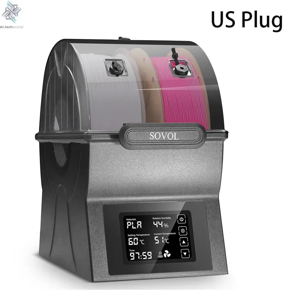 Sovol Filament Dryer & Storage Box: PTC Heater, Spool Holder - 3D Printer Filament Dehydrator Ai-TechWorld