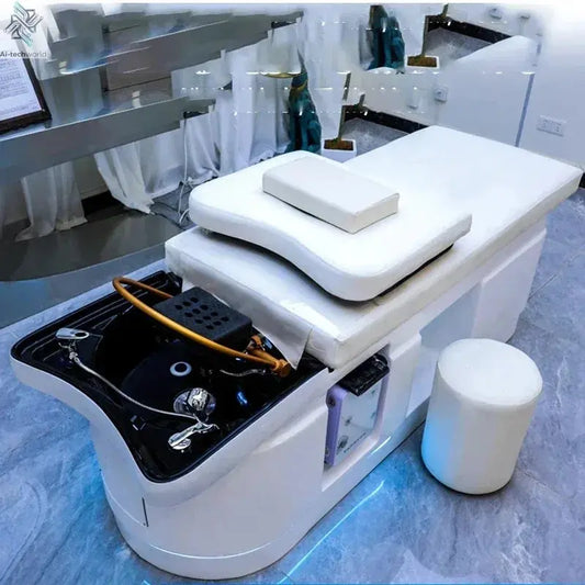 Spa Massage Shampoo Bed for Hair Salon, Commercial Use, Hairdressing Shaving Station, Water Circulation Basin, Beauty Furn, 2025 Ai-TechWorld 