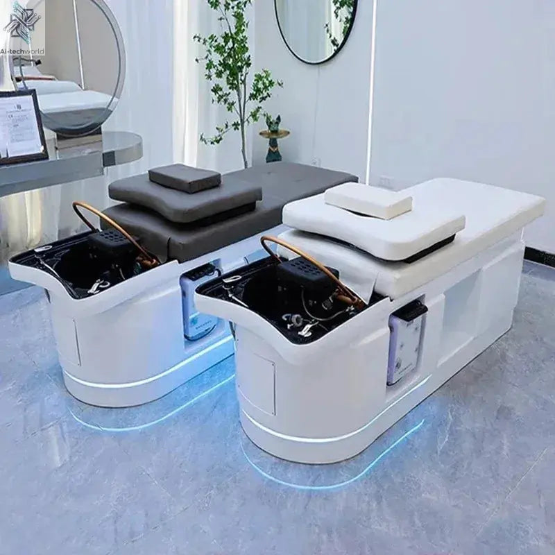 Spa Massage Shampoo Bed for Hair Salon, Commercial Use, Hairdressing Shaving Station, Water Circulation Basin, Beauty Furn, 2025 Ai-TechWorld 