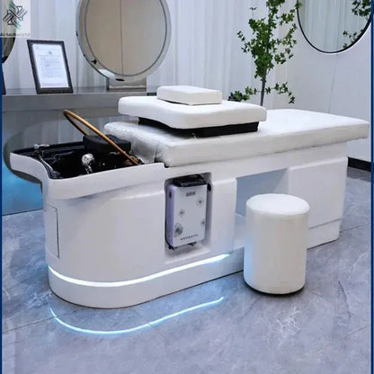Spa Massage Shampoo Bed for Hair Salon, Commercial Use, Hairdressing Shaving Station, Water Circulation Basin, Beauty Furn, 2025 Ai-TechWorld 