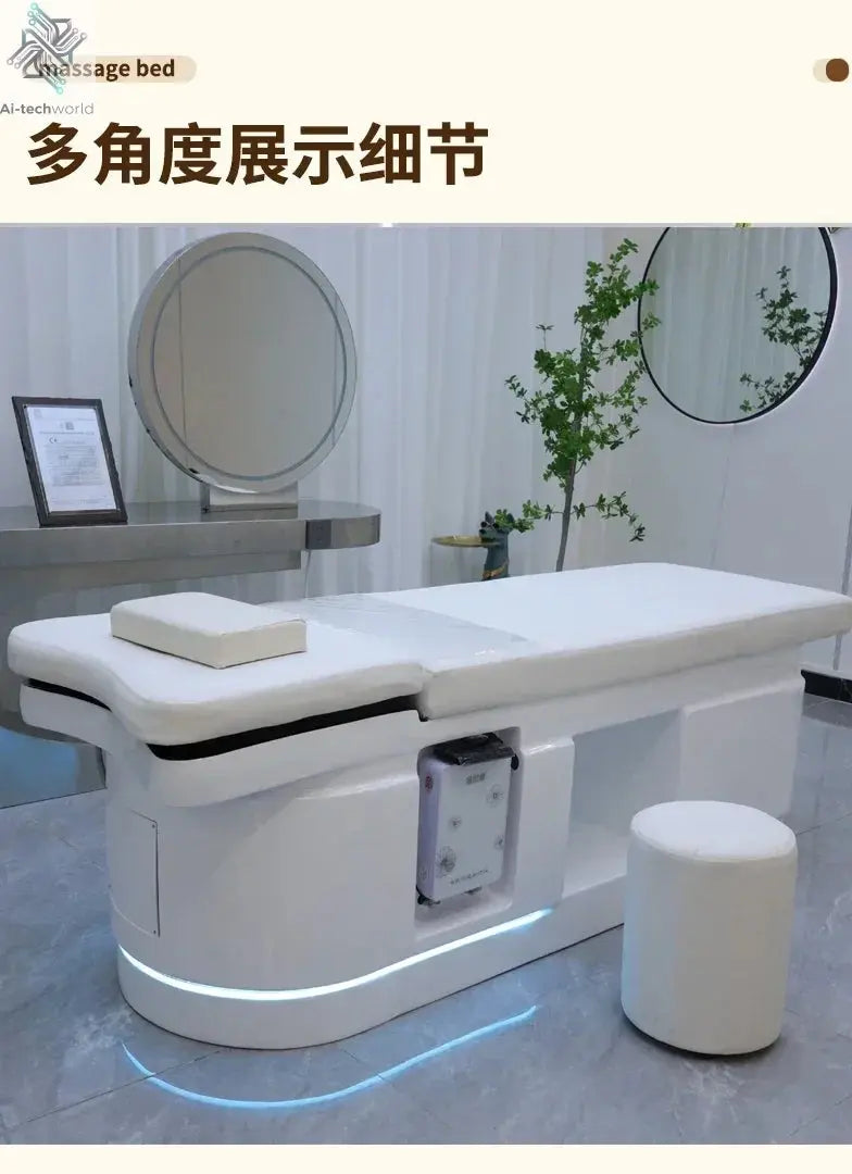 Spa Massage Shampoo Bed for Hair Salon, Commercial Use, Hairdressing Shaving Station, Water Circulation Basin, Beauty Furn, 2025 Ai-TechWorld 