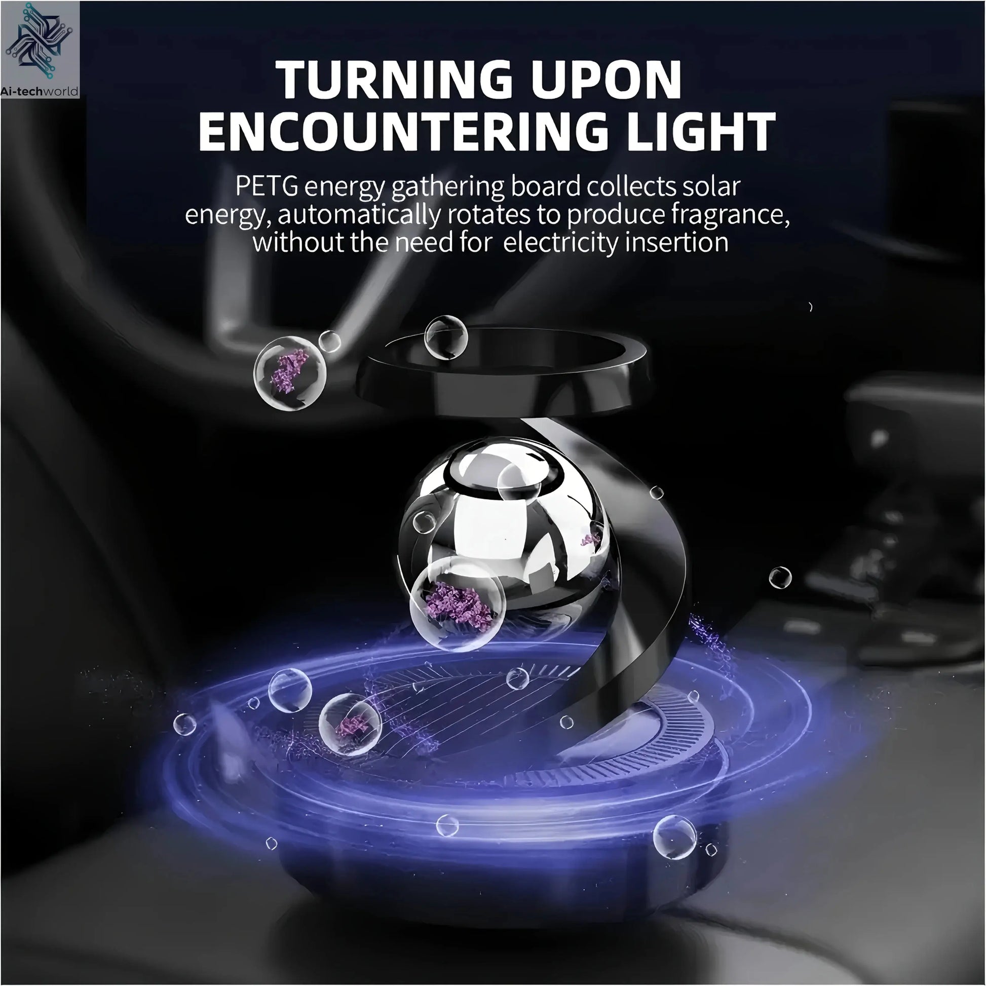 Starry Sky Solar-Powered Car Air Freshener – Long-Lasting Fragrance, Stylish Design, Premium Car Perfume | Ideal Gift & Festive Ai-TechWorld 