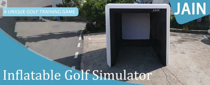 Stock！Inflatable Golf Sim Room Swing Golf Practice Cage with built-in fan,Oxford cloth,Golf Simulator Enclosures - Ai-TechWorld