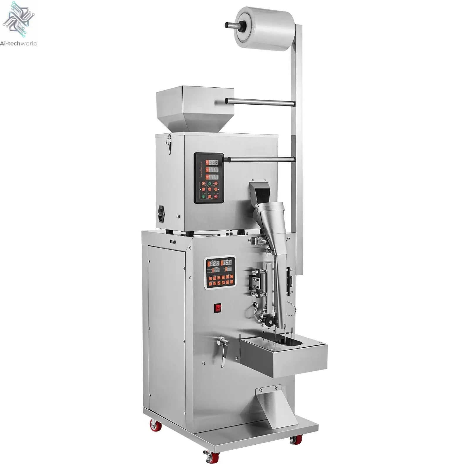 SucceBuy 1-100g Automatic Particle Packaging Machine Powder Sachet Weighting Filling Packing Machine for Tea Seeds Beans Rice Ai-TechWorld 