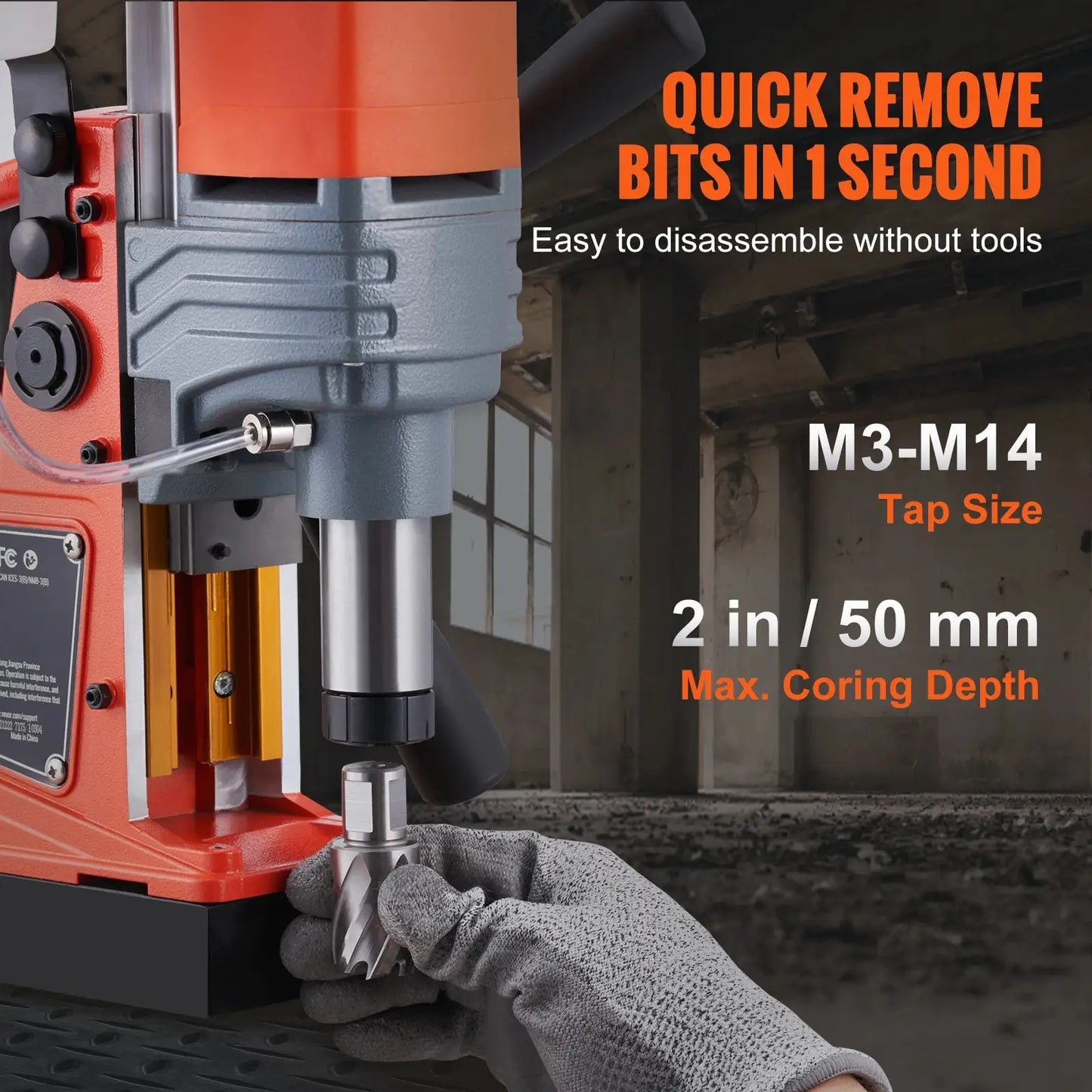 SucceBuy 1300W 1400W 2" Electric Drilling Machine Magnetic Drill Press Boring Diameter Power Drill 810 PRM Drill Ai-TechWorld 