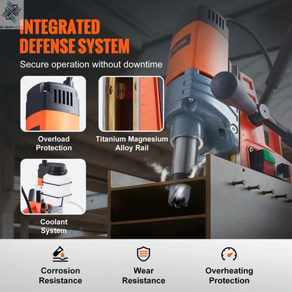 SucceBuy 1300W 1400W 2" Electric Drilling Machine Magnetic Drill Press Boring Diameter Power Drill 810 PRM Drill Ai-TechWorld 