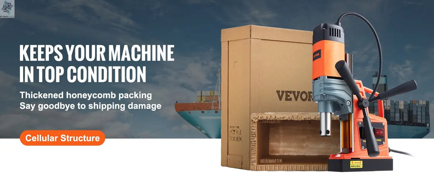 SucceBuy 1300W 1400W 2" Electric Drilling Machine Magnetic Drill Press Boring Diameter Power Drill 810 PRM Drill Ai-TechWorld 