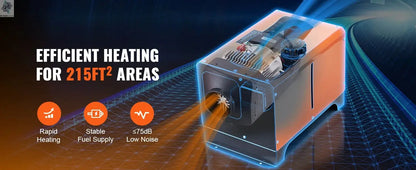 SucceBuy 5/8KW Diesel Air Heater 12V All in One Car Heater with Silencer Remote Control for Car Truck Boat RV Parking - Ai-TechWorld