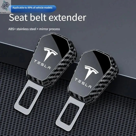 Suitable for Tesla car seat belt zinc alloy seat belt extension suitable for model3 modelY modelX and other models - Ai-TechWorld