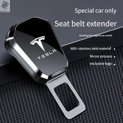 Suitable for Tesla car seat belt zinc alloy seat belt extension suitable for model3 modelY modelX and other models - Ai-TechWorld