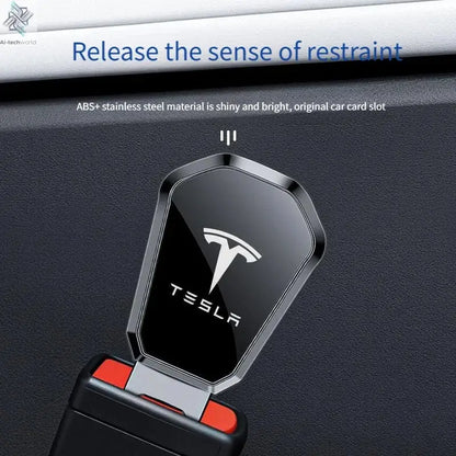 Suitable for Tesla car seat belt zinc alloy seat belt extension suitable for model3 modelY modelX and other models - Ai-TechWorld