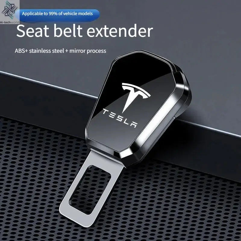 Suitable for Tesla car seat belt zinc alloy seat belt extension suitable for model3 modelY modelX and other models - Ai-TechWorld