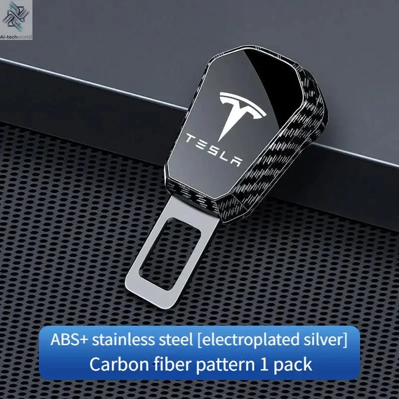 Suitable for Tesla car seat belt zinc alloy seat belt extension suitable for model3 modelY modelX and other models - Ai-TechWorld
