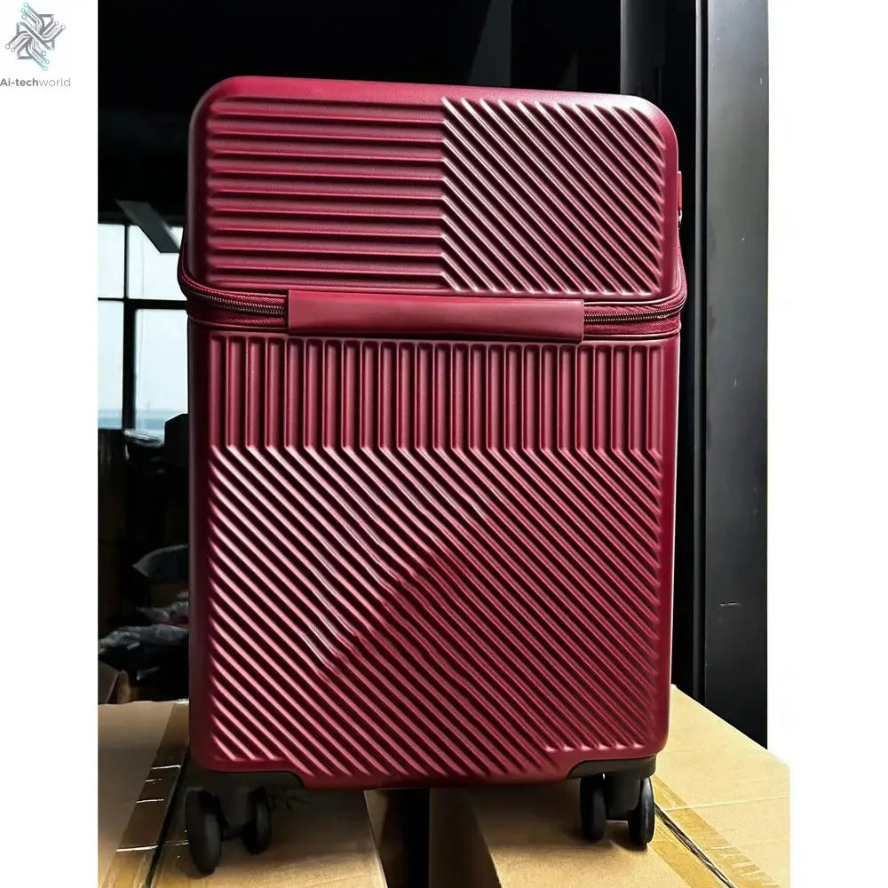 Suitcase Luggage Stylish Business Suitcase with Cup Holder Compact 20-inch Lightweight Carry-on Ai-TechWorld 