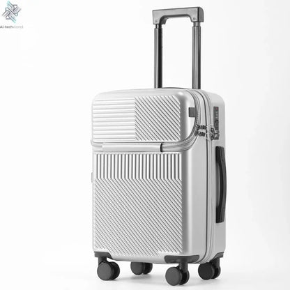 Suitcase Luggage Stylish Business Suitcase with Cup Holder Compact 20-inch Lightweight Carry-on Ai-TechWorld 
