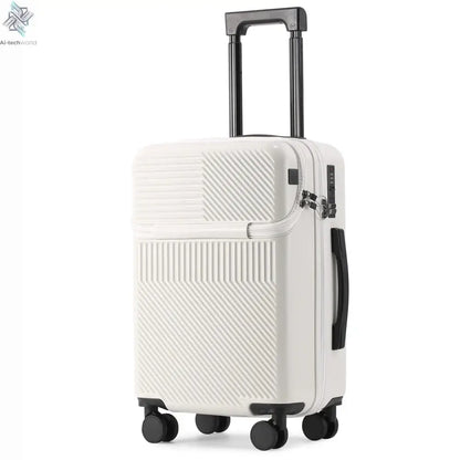Suitcase Luggage Stylish Business Suitcase with Cup Holder Compact 20-inch Lightweight Carry-on Ai-TechWorld 