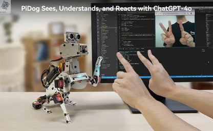 SunFounder PiDog AI Robot Dog Kit for Raspberry Pi 5/4/3B+/3B/Zero 2(Not included)LLMs ChatGPT-4o/Gemini/Grok,App Control Ai-TechWorld 