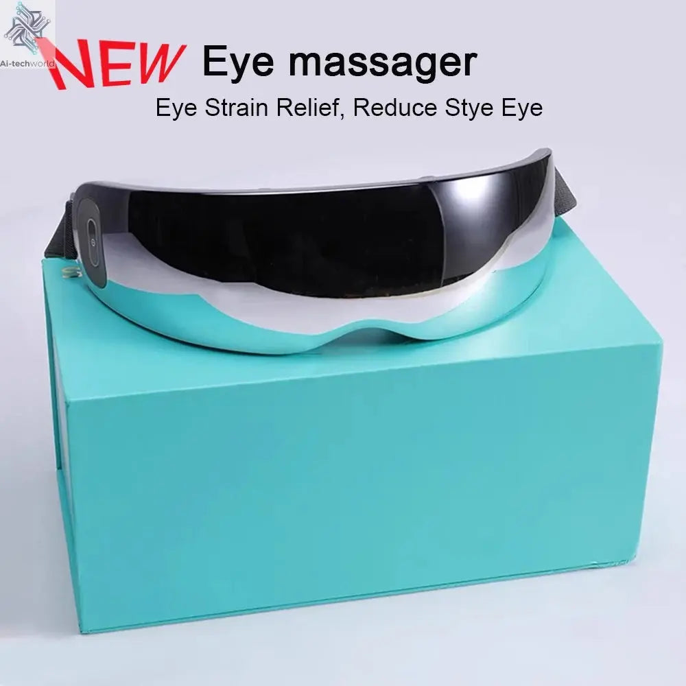 Super Relax Eye Massage Device Improve Sleeping Heating Vibration Eye Massager With 12 Massage Heads Fatigue Relieve Eye Care Ai-TechWorld
