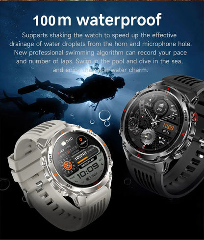 T-REX3 Men GPS Outdoor Sports SmartWatch Military quality AMOLED HD Screen Display Heart Rate BT Call 10ATM Waterproof Bracelet - Ai-TechWorld