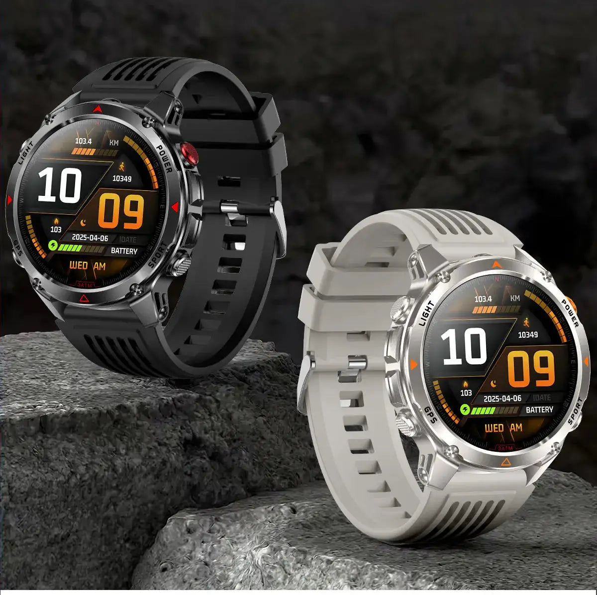 T-REX3 Men GPS Outdoor Sports SmartWatch Military quality AMOLED HD Screen Display Heart Rate BT Call 10ATM Waterproof Bracelet - Ai-TechWorld