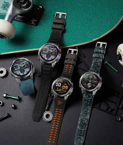 T-REX3 Men GPS Outdoor Sports SmartWatch Military quality AMOLED HD Screen Display Heart Rate BT Call 10ATM Waterproof Bracelet - Ai-TechWorld