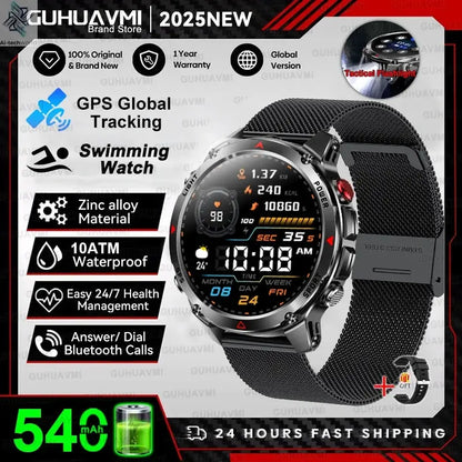 T-REX3 Men GPS Outdoor Sports SmartWatch Military quality AMOLED HD Screen Display Heart Rate BT Call 10ATM Waterproof Bracelet - Ai-TechWorld