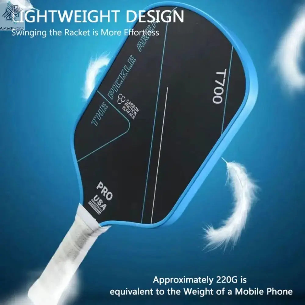 T700 Pickleball Paddle 16MM Carbon Fiber Pickleball Rackets Set Frosted Surface USAPA Approved Professional Game Supplies Ai-TechWorld 