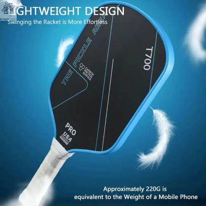 T700 Pickleball Paddle 16MM Carbon Fiber Pickleball Rackets Set Frosted Surface USAPA Approved Professional Game Supplies Ai-TechWorld 