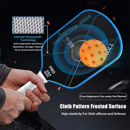 T700 Pickleball Paddle 16MM Carbon Fiber Pickleball Rackets Set Frosted Surface USAPA Approved Professional Game Supplies Ai-TechWorld 