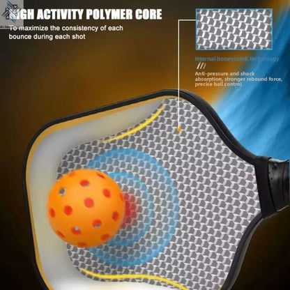 T700 Pickleball Paddle 16MM Carbon Fiber Pickleball Rackets Set Frosted Surface USAPA Approved Professional Game Supplies Ai-TechWorld 