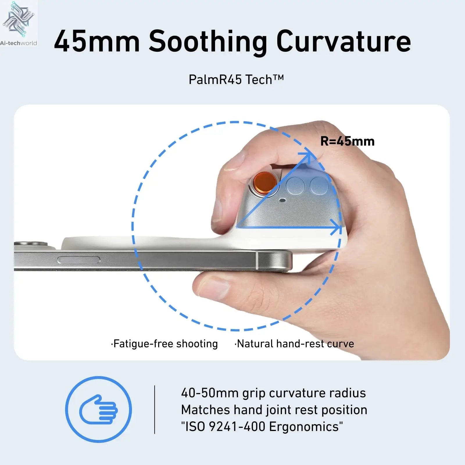 TELESIN Magnetic Phone Camera Shoot Hand Grip Phone Holder Shooting Aid Remote Control Handle for Iphone HUAWEI SAMSUNG Phone Ai-TechWorld 