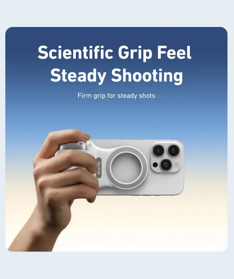 TELESIN Magnetic Phone Camera Shoot Hand Grip Phone Holder Shooting Aid Remote Control Handle for Iphone HUAWEI SAMSUNG Phone Ai-TechWorld 