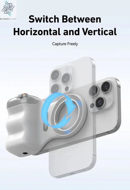 TELESIN Magnetic Phone Camera Shoot Hand Grip Phone Holder Shooting Aid Remote Control Handle for Iphone HUAWEI SAMSUNG Phone Ai-TechWorld 