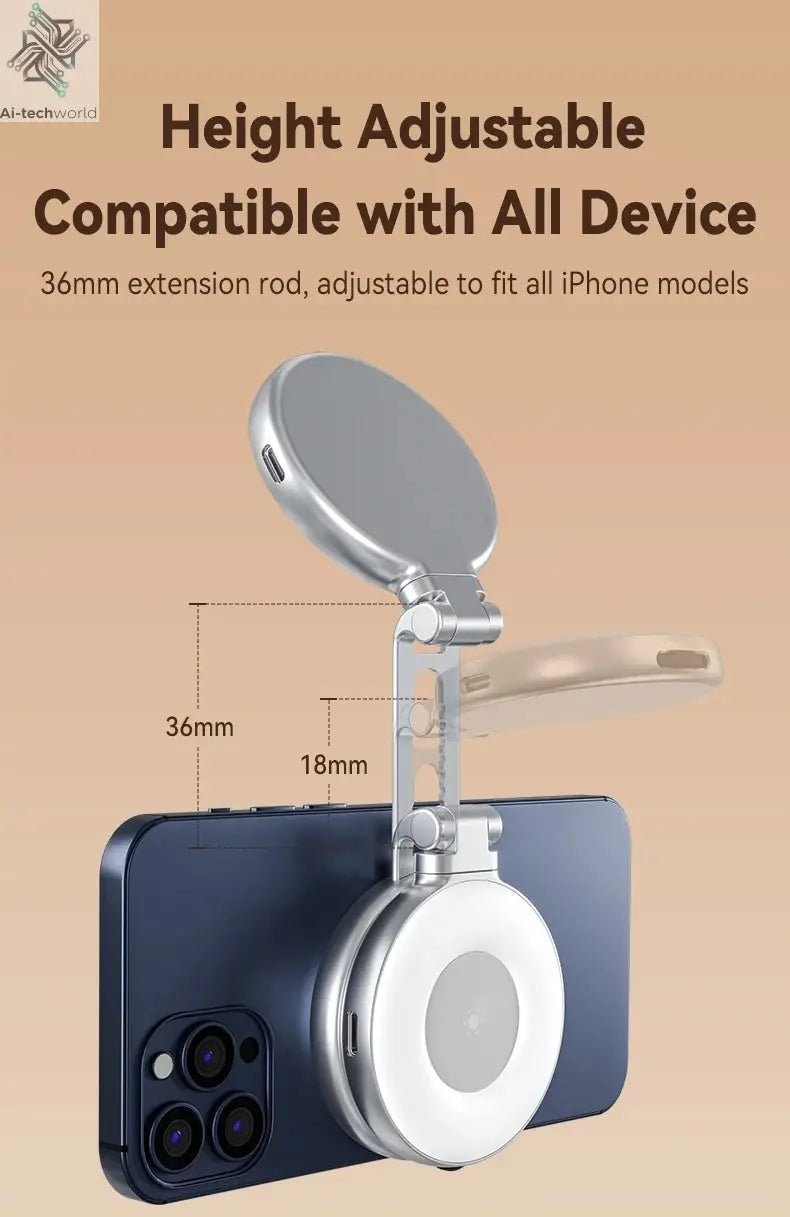 TELESIN Magnetic Phone Camera Shoot Hand Grip Phone Holder Shooting Aid Remote Control Handle for Iphone HUAWEI SAMSUNG Phone Ai-TechWorld 