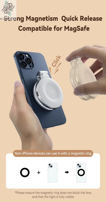 TELESIN Magnetic Phone Camera Shoot Hand Grip Phone Holder Shooting Aid Remote Control Handle for Iphone HUAWEI SAMSUNG Phone Ai-TechWorld 