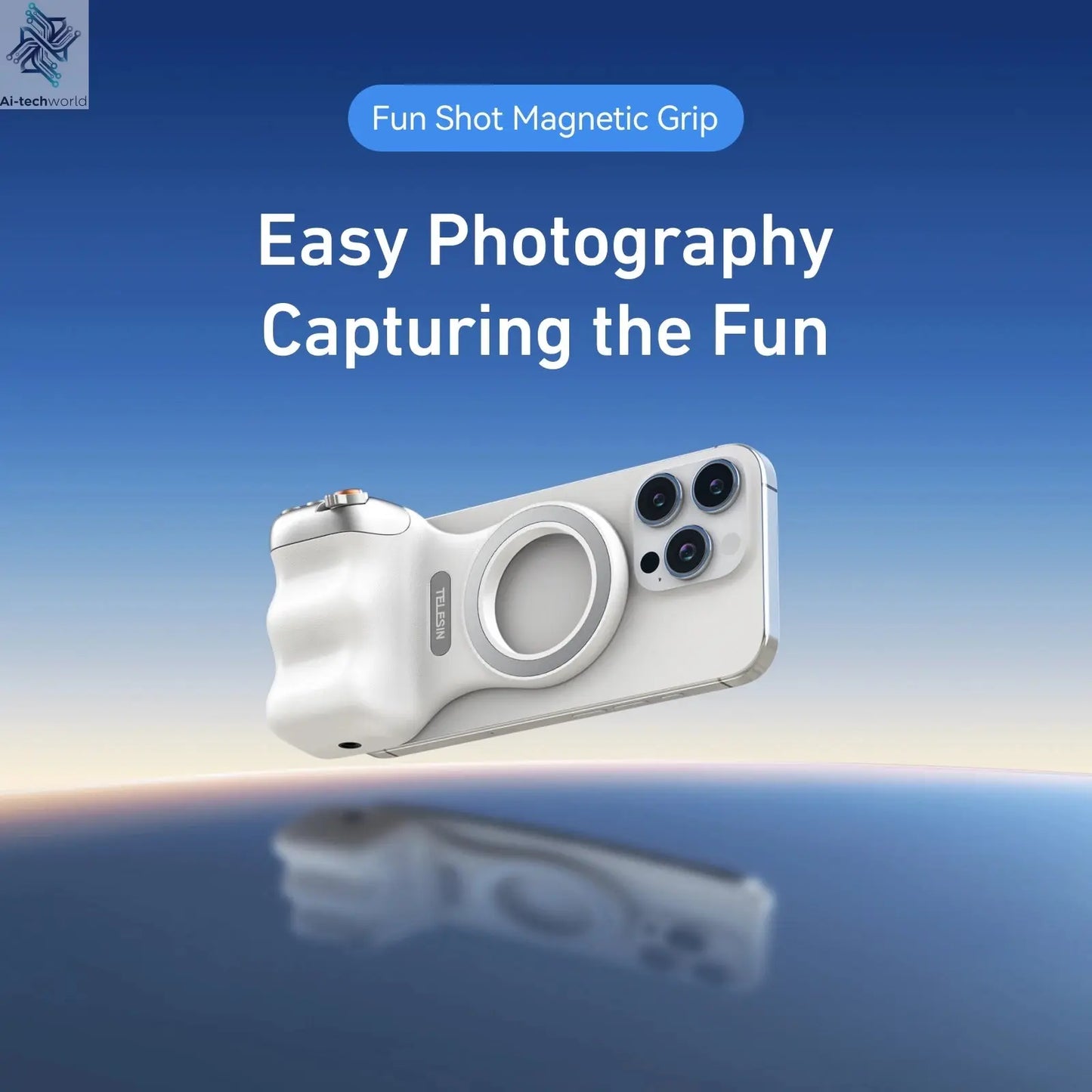 TELESIN Phone Camera Shoot Hand Grip Magnetic Smart Phone Holder Shooting Aid Remote Control Handle For Iphone Android Phone Ai-TechWorld 