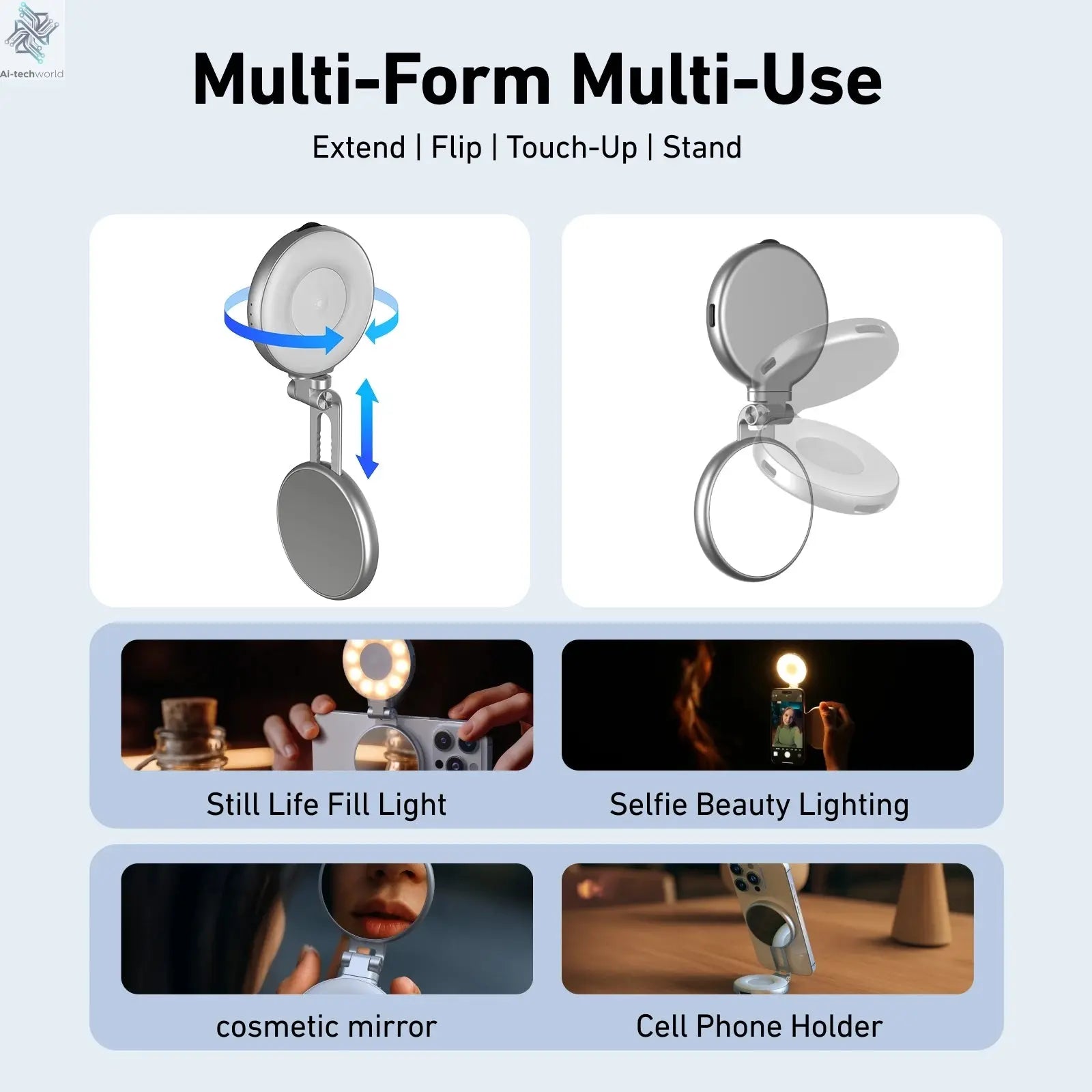 TELESIN Phone Camera Shoot Hand Grip Magnetic Smart Phone Holder Shooting Aid Remote Control Handle For Iphone Android Phone Ai-TechWorld 