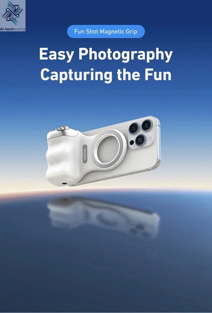 TELESIN Phone Camera Shoot Hand Grip Magnetic Smart Phone Holder Shooting Aid Remote Control Handle For Iphone Android Phone Ai-TechWorld 