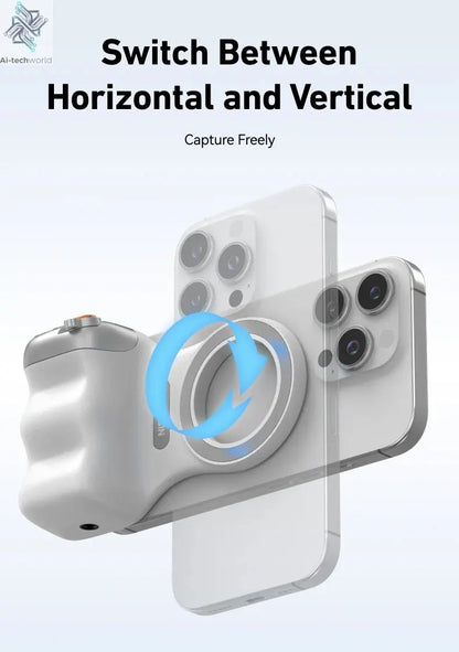 TELESIN Phone Camera Shoot Hand Grip Magnetic Smart Phone Holder Shooting Aid Remote Control Handle For Iphone Android Phone Ai-TechWorld 