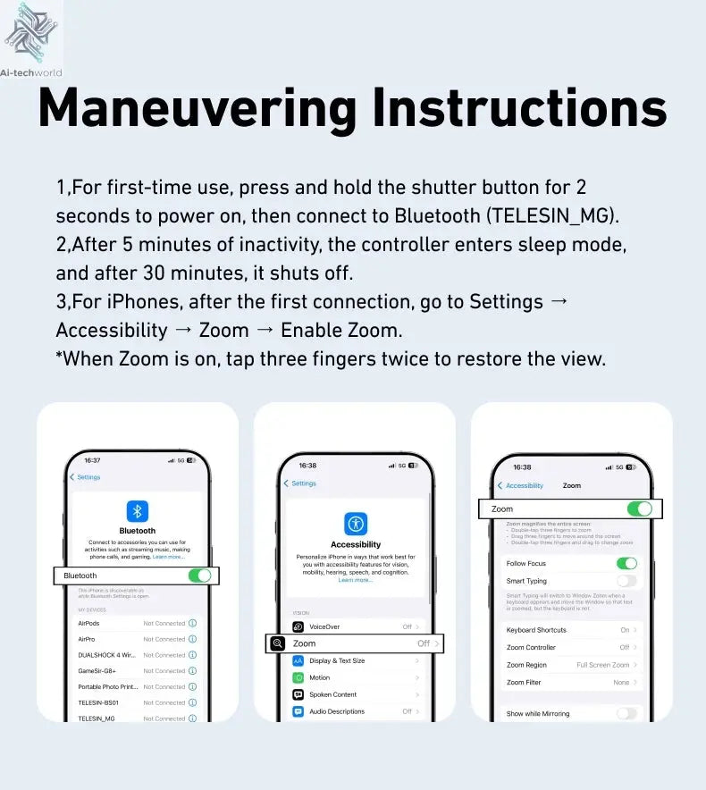 TELESIN Phone Camera Shoot Hand Grip Magnetic Smart Phone Holder Shooting Aid Remote Control Handle For Iphone Android Phone Ai-TechWorld 