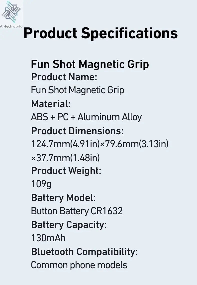 TELESIN Phone Camera Shoot Hand Grip Magnetic Smart Phone Holder Shooting Aid Remote Control Handle For Iphone Android Phone Ai-TechWorld 