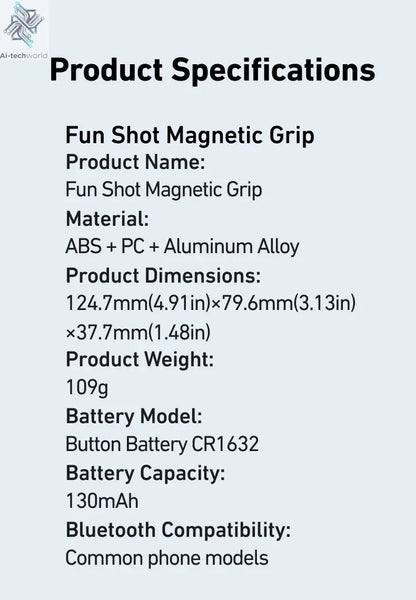 TELESIN Phone Camera Shoot Hand Grip Magnetic Smart Phone Holder Shooting Aid Remote Control Handle For Iphone Android Phone Ai-TechWorld 