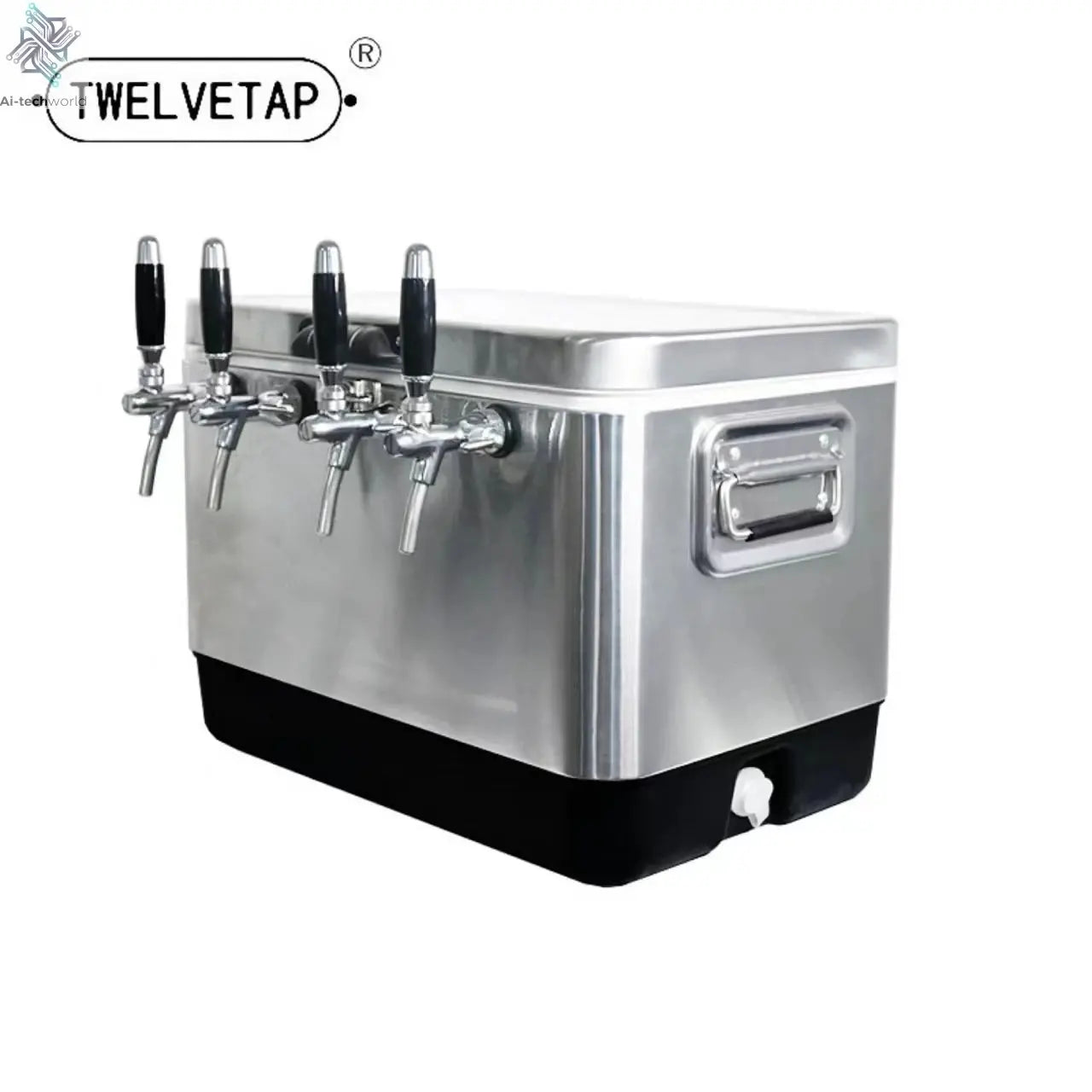 TWELVETAP Jockey Box  Craft Beer Cooling Box Homebrew Portable Bar Stainless Steel Housing Coils Material Outdoor Refrigeration Ai-TechWorld 