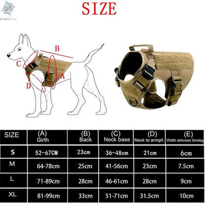 Tactical Military Vest Pet German Shepherd Golden Retriever Tactical  Training Dog Harness and Leash Set For All Breeds Dogs Ai-TechWorld 